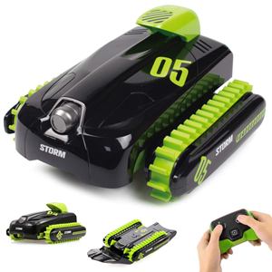 ماشین کنترلی تانک دوزیست آب و خاک سبز Amphibious Car Waterproof Remote Control 1:16 -اسباب بازی